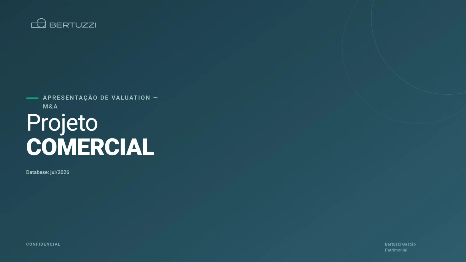 Relatório de valuation: uma apresentação de m&a